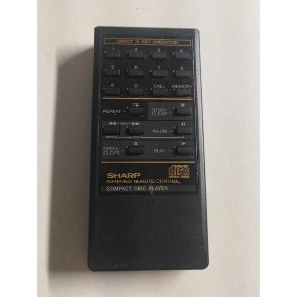 Sharp RRMCG0148AFSA CD Player Remote Control - Tested and Works - Picture 1 of 3